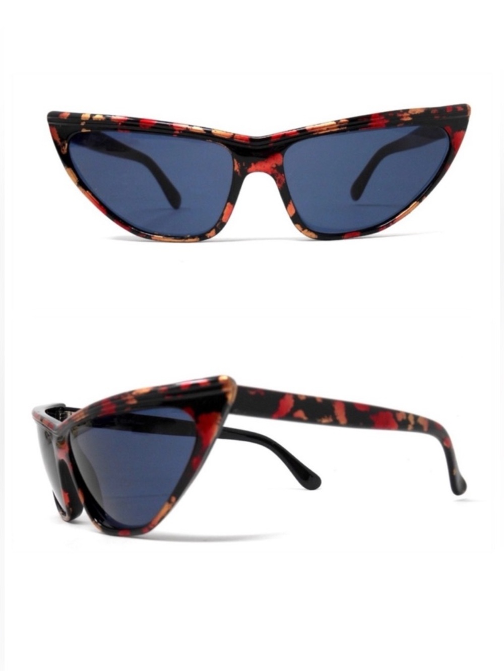 Vintage French Sharp Cateye/Angular Sunglasses, Deadstock